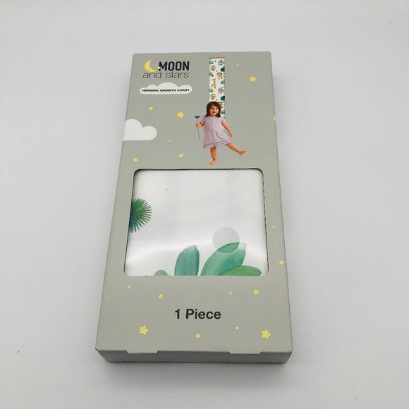 Moon and Stars Kids Hanging Height Growth Chart, Safari Animal Themed NEW IN BOX - Picture 1 of 2